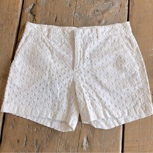 BANANA REPUBLIC White Embroidered Shorts